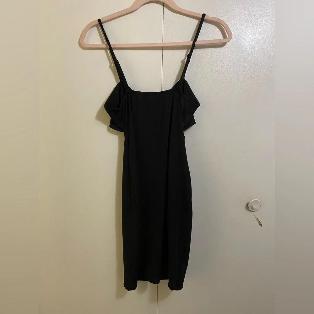 Streetwear Society Black Open Front Dress size M - Picture 2 of 4